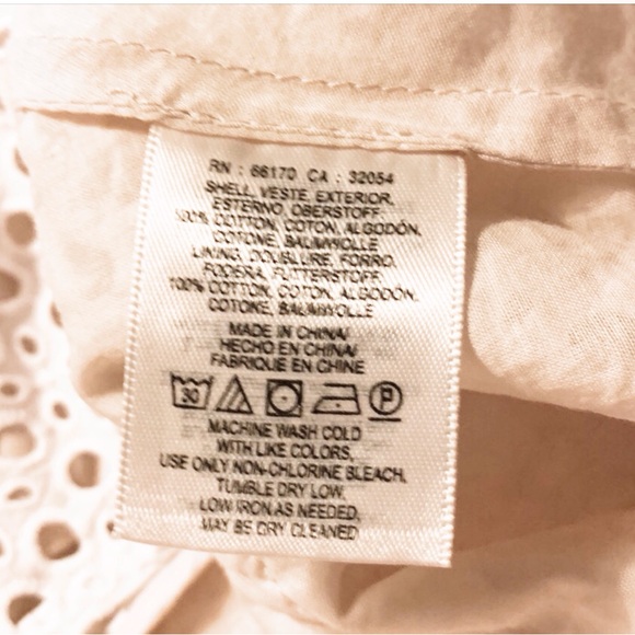 Anthropologie White Georgia Eyelet Dress Size 12 - Picture 15 of 16